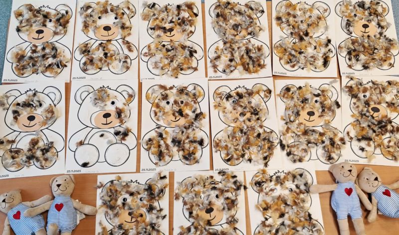 Praca plastyczna ,,Misie'' , grupa 2